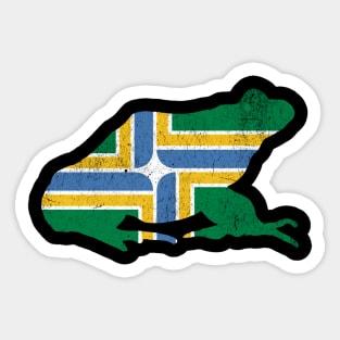 Portland Frog Symbol of Resistance Oregon Pride Design Sticker